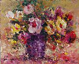 Ioan Popei Violet Vase painting
